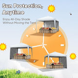 Quictent 10x10 Pop Up Canopy Tent, Instant Setup Gazebo for 1 Person, Portable & Compact, Waterproof & UV Protection, Ideal