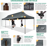 COBIZI 10x30 Pop Up Canopy Tent Heavy Duty with 8 Removable Sidewalls, Commercial Portable Tents for Parties Ez Up Canopy