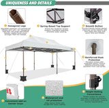 COBIZI 10x20 Pop Up Canopy Tent Heavy Duty with 6 Removable Sidewalls, Commercial Heavy Duty Pop Up Tent for Parties All