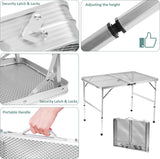 Folding Table, Easy for Storage, Compact and Portable Picnic Table for Grill, Outdoor Camping, Garden, Patio, Dining, BBQ,