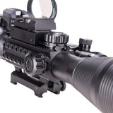 Pinty Nova 3-in-1 4-12x50 SFP Rifle Scope Combo, Green Laser, alternate view 5