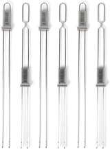 BBQ-AID Premium Barbecue Metal Skewers for Kabobs with Quick Release - Double Pronged, Stainless Steel Metal Skewer for