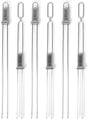 BBQ-AID Premium Barbecue Metal Skewers for Kabobs with Quick Release - Double Pronged, Stainless Steel Metal Skewer for