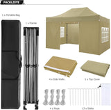COBIZI 10x15 Heavy Duty Pop up Canopy Tent with 4 sidewalls Commercial Outdoor Canopy Wedding Party Tents for Wedding All