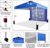 CROWN SHADES 10x10 Pop Up Canopy Tent with Game Netting - Beach Tent with One Push Setup - Outdoor Sun Shade for Events,