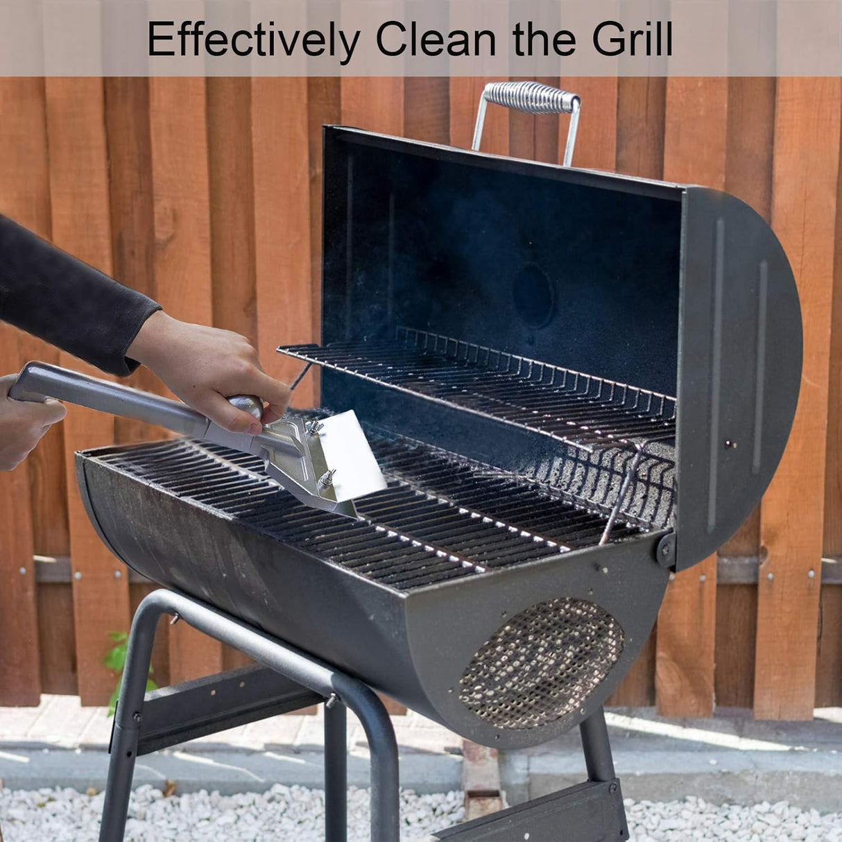 Heavy Duty Grill Scraper Commercial Griddle Scraper Set with 5 Blades, Casting Aluminum Flat Top Grill Scrapers with Small