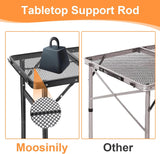Camping Table Grill 4 Height Adjustable Small Folding 2FT Foldable Picnic Portable Grill Stand Mesh Outdoor Beach BBQ RV