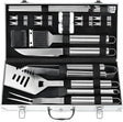 POLIGO 22PCS Heavy Duty BBQ Grill Accessories Set, Non-Slip Grill Tools for Outdoor Grill Set Thicker Stainless Steel Grill