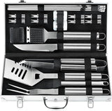 POLIGO 22PCS Heavy Duty BBQ Grill Accessories Set, Non-Slip Grill Tools for Outdoor Grill Set Thicker Stainless Steel Grill