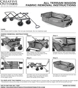 Creative Outdoor Push Pull Hauler Wagon for Kids, 200lbs Weight Capacity, Rubber Wheels, All-Terrain Collapsible and