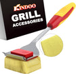 Grill Brush Bristle Free for Outdoor Grill, Steam Grill Cleaning Brush Replaceable BBQ Cleaner Brush Head,Extended Handle,