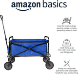 Amazon Basics Collapsible Folding Heavy Duty Utility Wagon for Outdoor Sports, 265 pounds Weight Capacity, Camping, Garden,