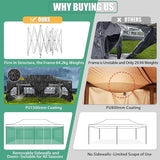COBIZI 13x26 Pop Up Tent Heavy Duty Canopy with Removable Sidewalls Party Tent Outdoor Wedding Large Event Tent with Roller