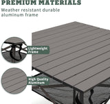 SUNNYFEEL Outdoor Folding Table | Lightweight Compact Aluminum Camping Table, Roll Up Top 4 People Portable Camp Square