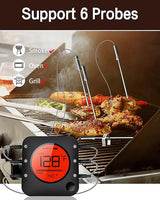 BFOUR Meat Thermometer Wireless Bluetooth, LCD Digital Meat Thermometer with Dual Probe, Wireless Remote BBQ Thermometer for