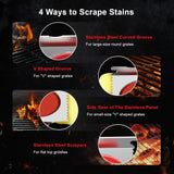 Grill Brush Bristle Free, BBQ Grill Brush for Outdoor Grill, Safe Steam Grill Cleaning Brush with Scraper, Replacement