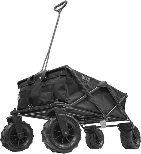 Creative Outdoor Wagon for Kids Push Pull Collapsible Stroller Giant All-Terrain Folding Cart | XXXL Monster Series Wagons |