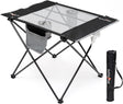 SUNNYFEEL Outdoor Folding Table | Lightweight Mesh Compact Camping Table, Roll Up Top 2 People Portable Camp Tables with