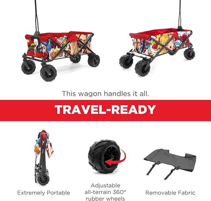 Creative Outdoor Original Folding Wagon All-Terrain Wheels, alternate view 6