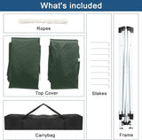 Outvita 6.5x6.5ft Pop Up Canopy Tent, Outdoor Instant Shelter Folding Canopy with 4 Side Walls and Carry Bag for Commercial