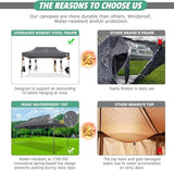 COBIZI 10x15 Pop Up Canopy Tent Heavy Duty with Sidewall, Commercial Outdoor Easy Pop Up Gazebo for Party Wedding All