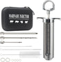 Meat Injector BBQ Injection Kit, Marinade Cajun Seasoning Flavor Syringe Injector for Cooking Grill Smoker Barbecue in