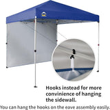 CROWN SHADES 8x8 Pop Up Canopy with 1 Side Wall - Beach Tent with One Push Setup - Outdoor Sun Shade for Events, Parties,