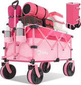 Sekey 220L Collapsible Foldable Wagon with 330lbs Weight Capacity, Heavy Duty Folding Utility Garden Cart with Big