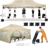 COBIZI 10x20 Canopy with Sidewalls, Heavy Duty Party Tent Pop up carpas para Fiestas, Tents for Parties, Wedding, Outdoor