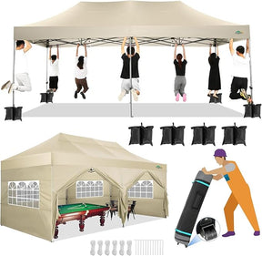 COBIZI 10x20 Canopy with Sidewalls, Heavy Duty Party Tent Pop up carpas para Fiestas, Tents for Parties, Wedding, Outdoor