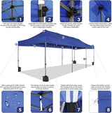 COBIZI 10x30 Pop up Canopy Heavy Duty with 8 Sidewalls, Easy Set-up Commercial Outdoor Party, 100% Waterproof Wedding Canopy