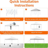 Amazon Basics Outdoor Pop Up 10 x 10 Canopy Tent for Events, Portable with Easy Setup, One-Push, Includes Wheeled Carry Bag,