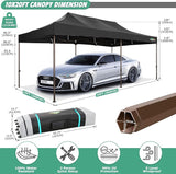 COBIZI 10x20 Pop Up Canopy Heavy Duty Without Sidewalls, Commercial Heavy Duty Pop Up Tent for Parties All Weather
