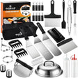 38PCS Flat Top Grill Accessories Set - Must Have for Your Outdoor with Professional Griddle Spatula, Cleaning Kit, Grill