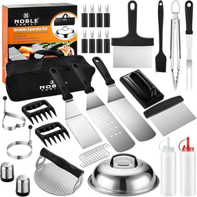 38PCS Flat Top Grill Accessories Set - Must Have for Your Outdoor with Professional Griddle Spatula, Cleaning Kit, Grill