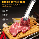 BBQ Tool Grilling Accessories, 16-Inch Stainless Steel BBQ Grill Tools Set for Men, Heavy Duty Grilling Accessories Kit for