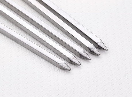 10 inch Barbecue Skewers, HONSHEN Metal BBQ Sticks,12Pack Stainless Steel Square Skewer,Kebob,kabob Sets for Grill Outings
