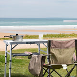 Small Folding Table 2FT Lightweight Portable Aluminum Camping Table for Picnic and Camping Mini Foldable with Adjustable