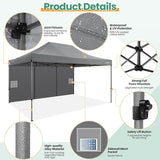 COBIZI 10x15 Heavy Duty Pop up Canopy Tent with 4 sidewalls Commercial Outdoor Canopy Wedding Party Tents for Wedding All