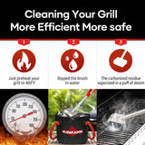 Grill Brush Bristle Free,Upgraded Aramid Fiber Wavy Pad Perfect for Cast Iron Grates/Porcelain/Weber Gas/Charcoal