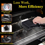 Grill Brush Bristle Free, 4 in 1 Grill Brush for Outdoor Grill with Replaceable Cleaning Head, Extra Long Safe Steam Grill