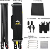 CROWN SHADES 10x10 Pop Up Canopy Tent - Patented Center Lock One Push Instant Outdoor Canopy Beach Tent with STO-N-Go Bag 8