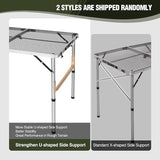 REDCAMP 36x24 Folding Grill Table for Outside, Lightweight Portable Metal Aluminum Outdoor Grill Table with Adjustable