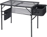 RedSwing Portable Grill Table with Sink for Outside, Aluminum Frame Folding Grill Stand Table for Outdoor Camping Picnic