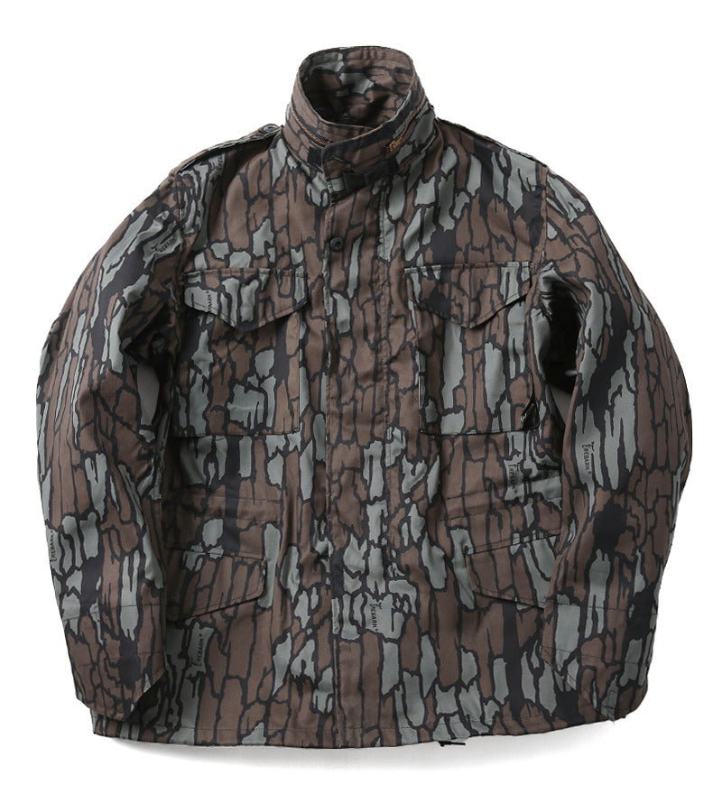 Cotton M-65 Water-Repellent Field Jacket in Khaki