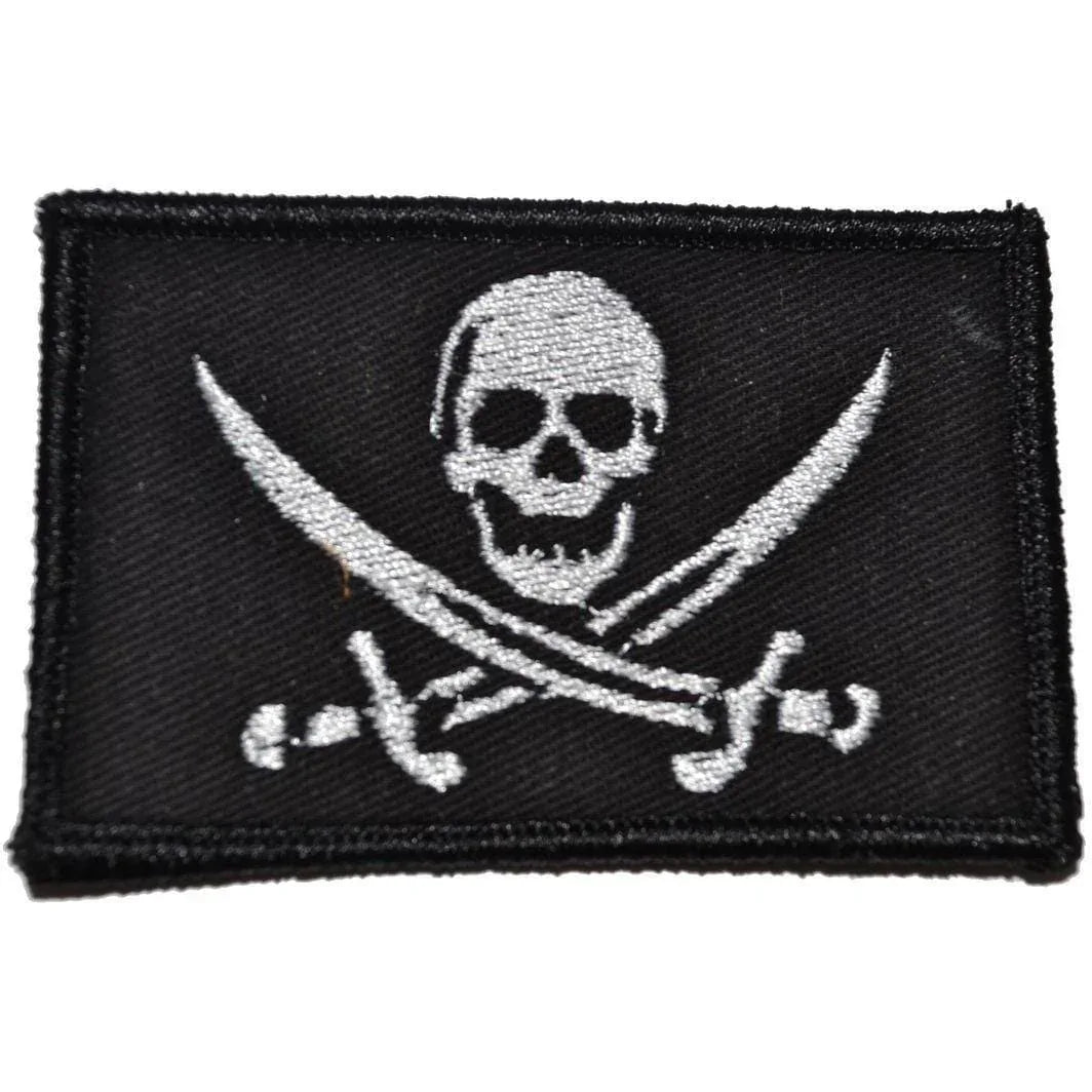 Pirate Jolly Roger - 2x3 Patch in Black