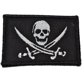 Pirate Jolly Roger - 2x3 Patch in Black