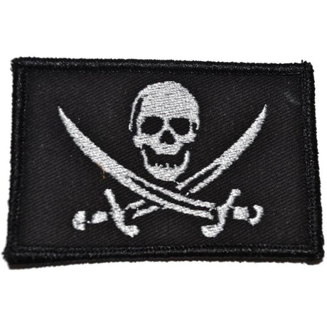 Pirate Jolly Roger - 2x3 Patch in Black