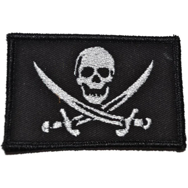 Pirate Jolly Roger - 2x3 Patch in Black