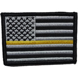Tactical Gear Junkie Thin Gold Line US Flag 2x3 Patch in Black